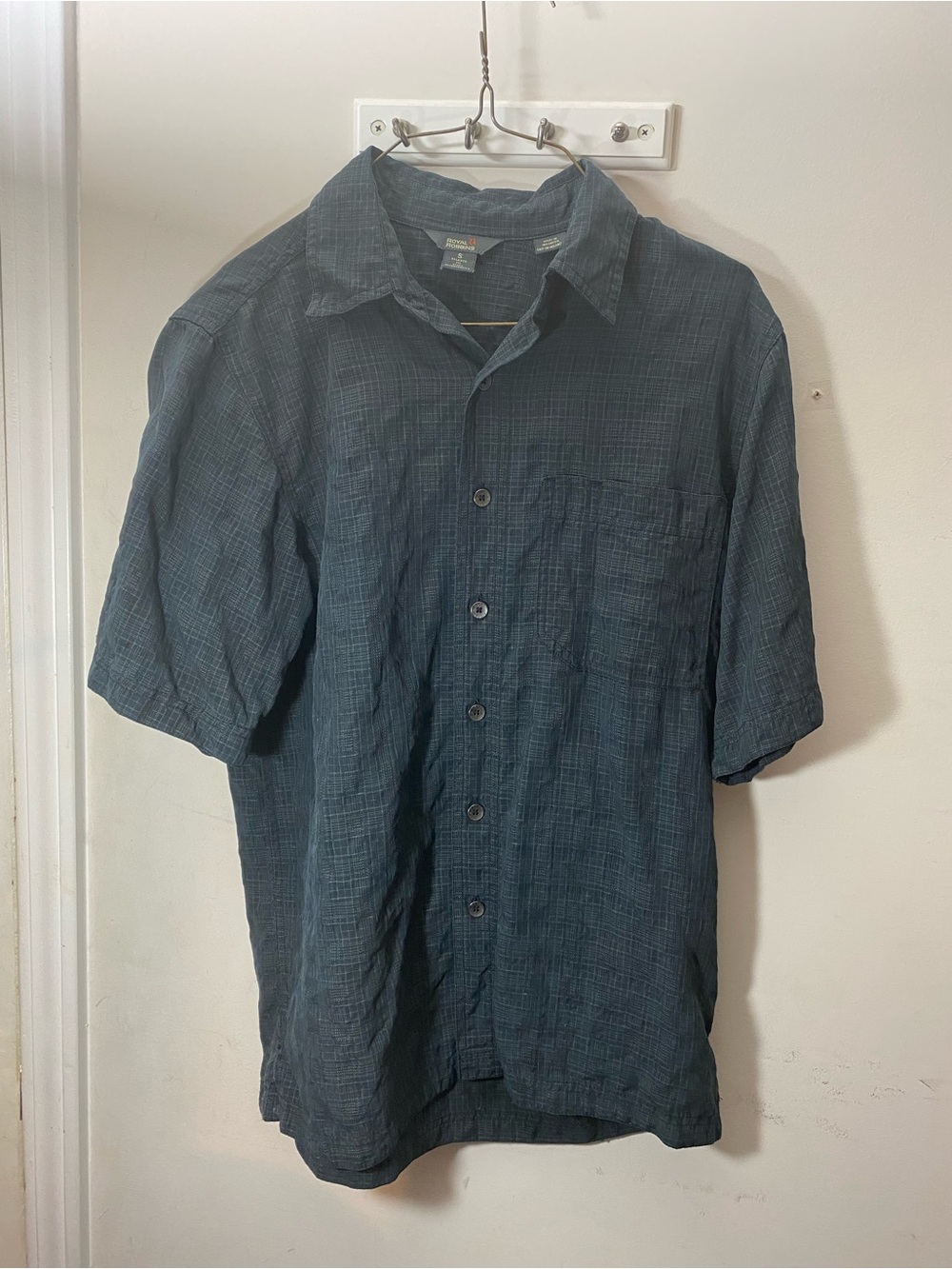 Royal Robbins Men's Short-Sleeve Button-Down Shirt - Slate Blue